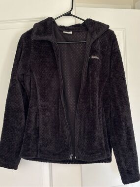 Columbia Black Faux-Sherpa Full-Zip Teddy Jacket